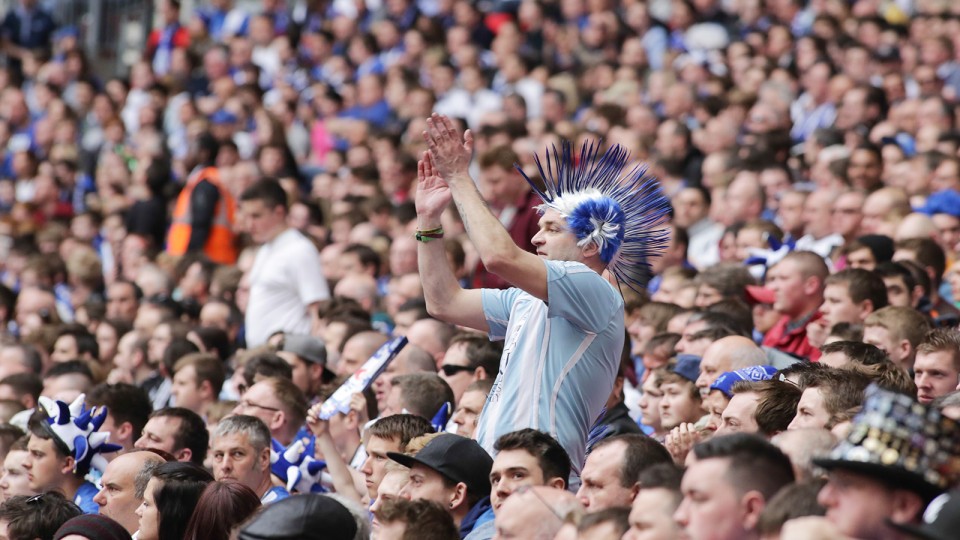 Posh fans at Wembley