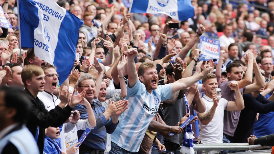 Posh fans at Wembley