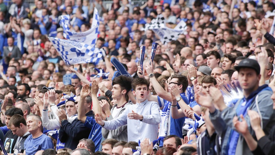 Posh fans at Wembley