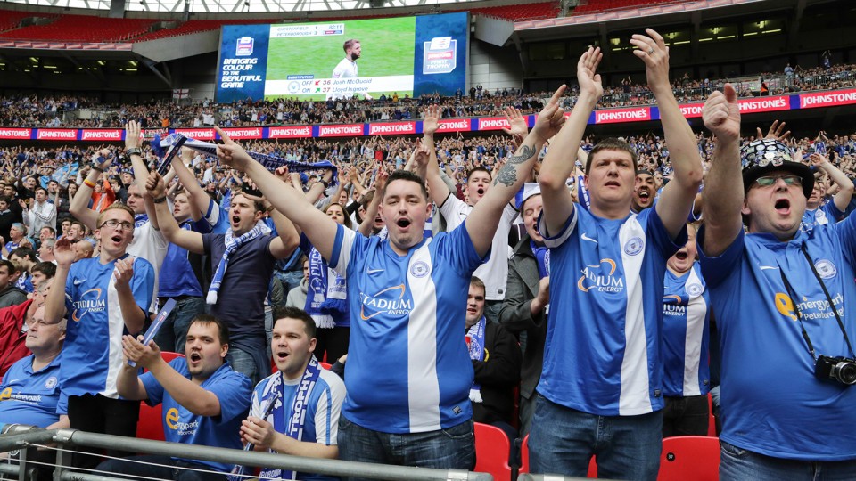 Posh fans at Wembley