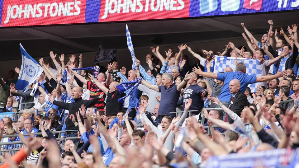 Posh fans at Wembley