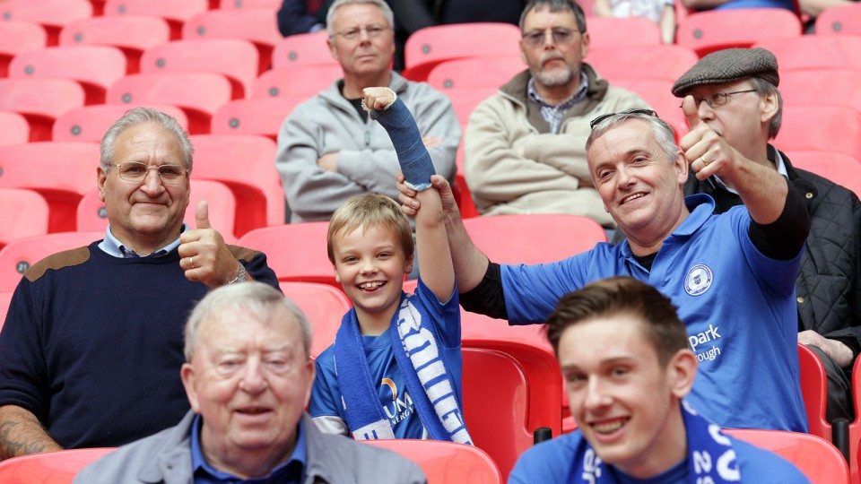 Posh fans at Wembley