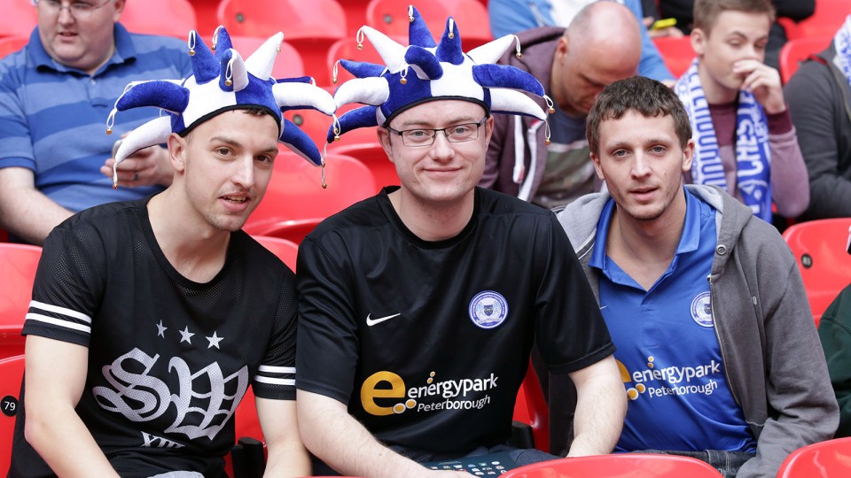 Posh fans at Wembley