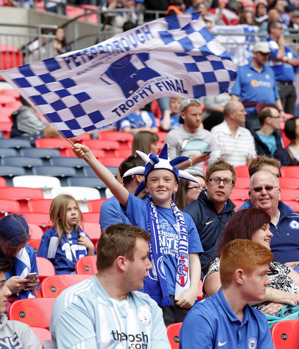Posh fans at Wembley