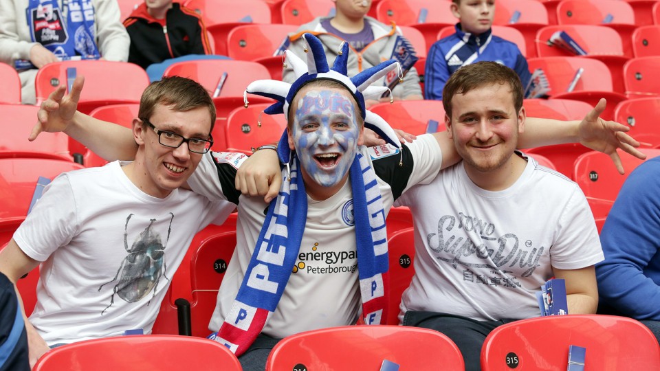 Posh fans at Wembley