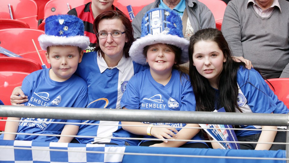 Posh fans at Wembley