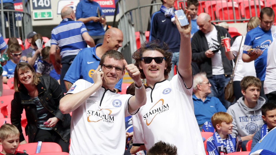 Posh fans at Wembley