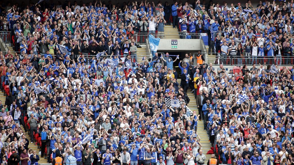 Posh fans at Wembley