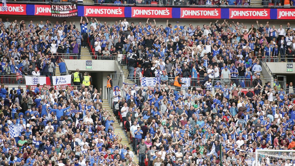 Posh fans at Wembley