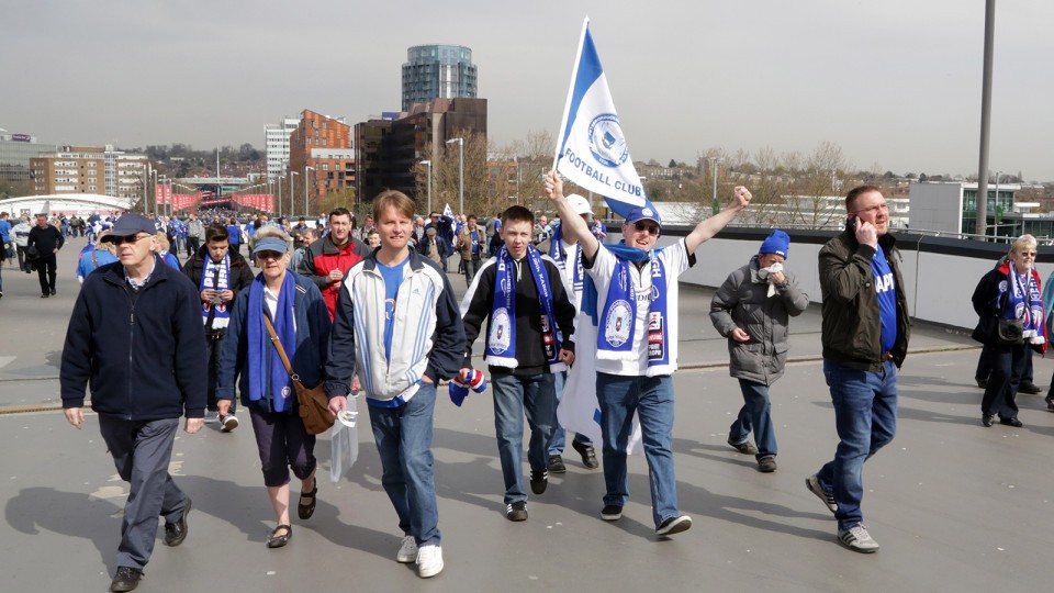 Posh fans at Wembley