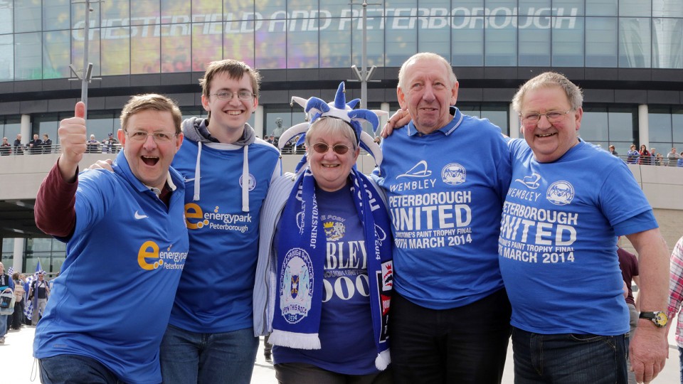 Posh fans at Wembley