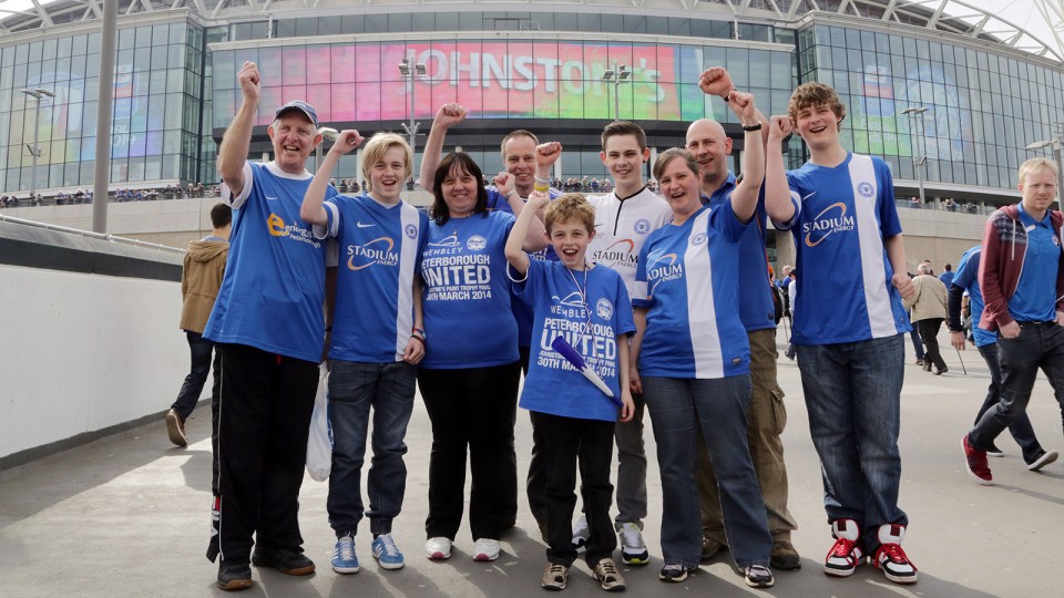 Posh fans at Wembley