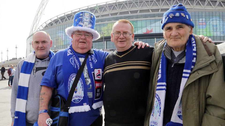 Posh fans at Wembley
