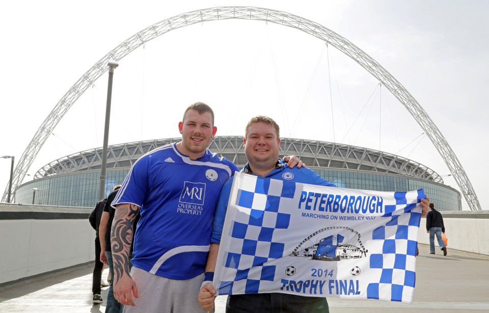 Posh fans at Wembley