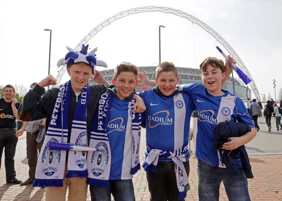 Posh fans at Wembley