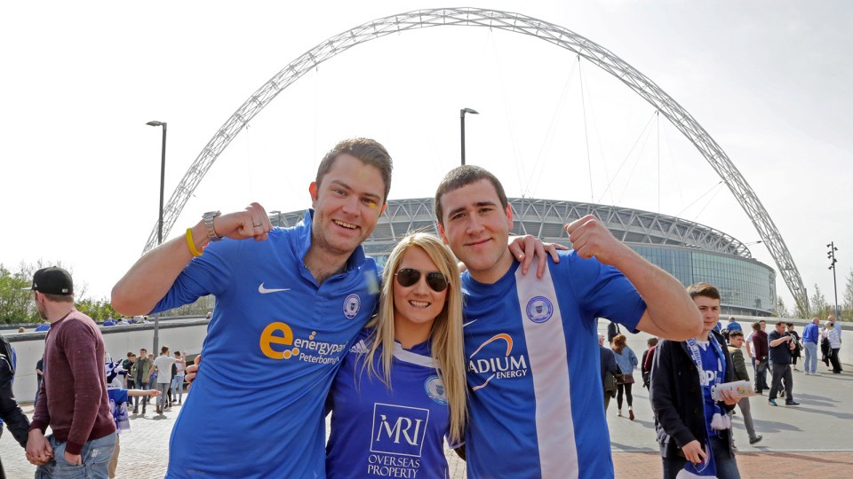 Posh fans at Wembley