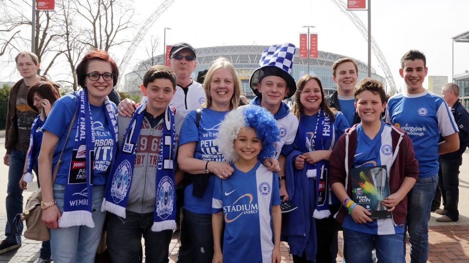 Posh fans at Wembley