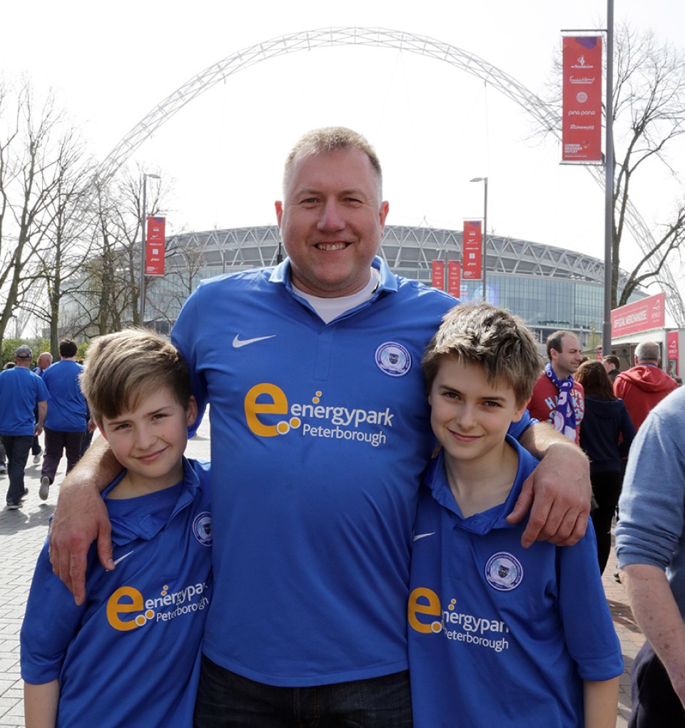 Posh fans at Wembley