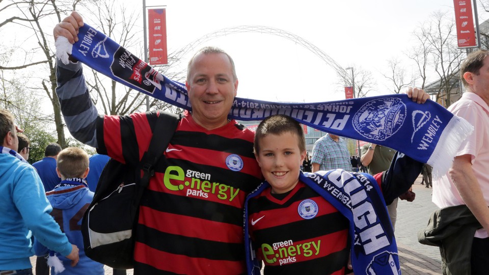 Posh fans at Wembley