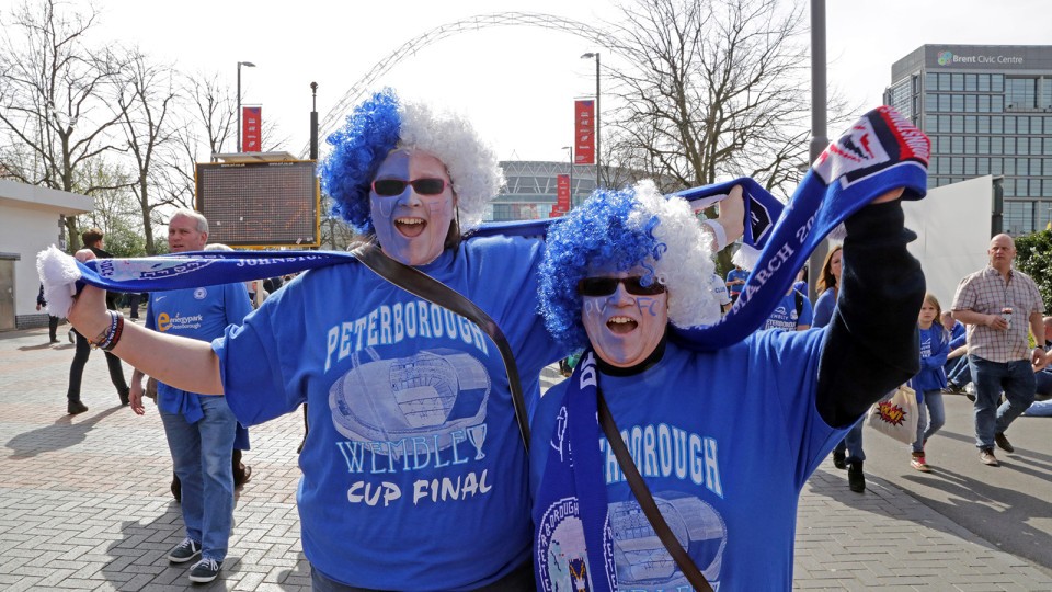 Posh fans at Wembley