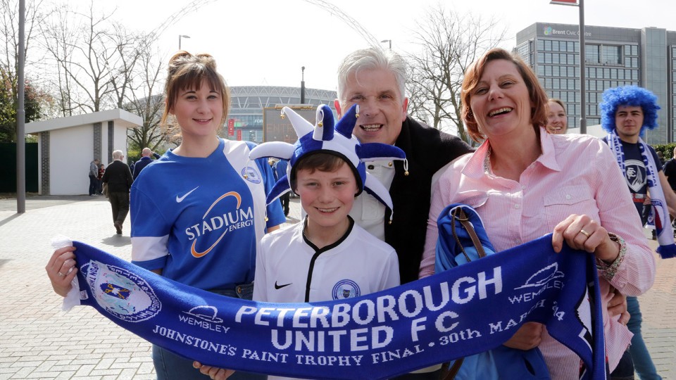 Posh fans at Wembley
