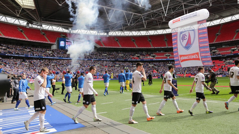 Posh win the Jonhstone's Paint Trophy Final in 2014