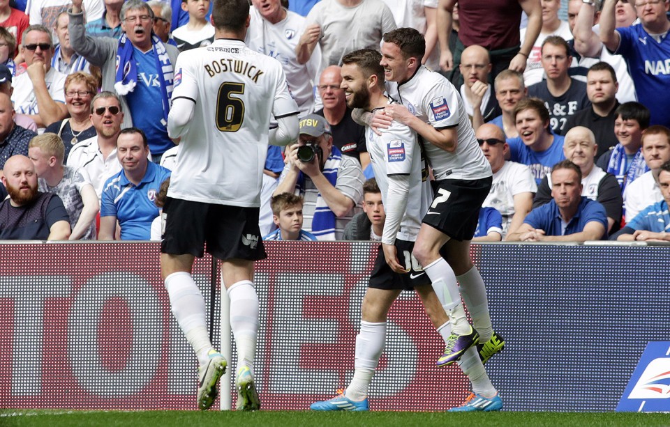 Posh win the Jonhstone's Paint Trophy Final in 2014