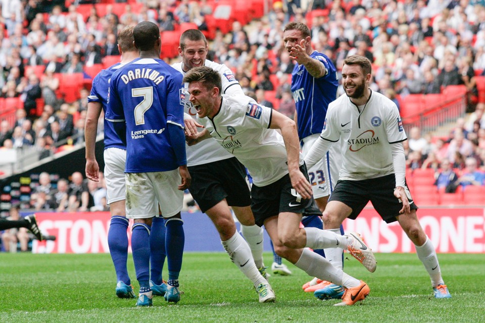 Posh win the Jonhstone's Paint Trophy Final in 2014
