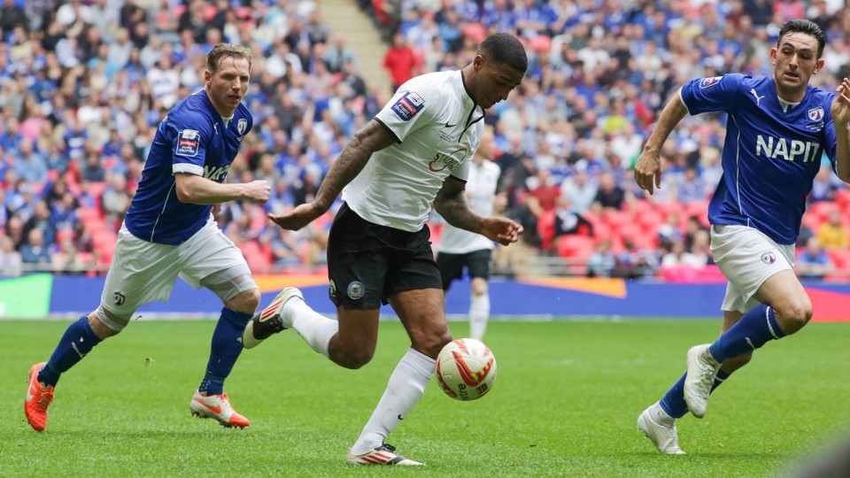 Posh win the Jonhstone's Paint Trophy Final in 2014