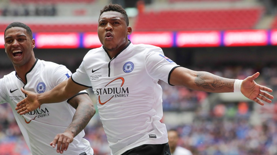 Posh win the Jonhstone's Paint Trophy Final in 2014