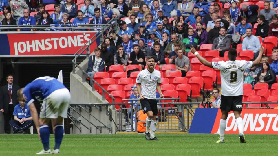 Posh win the Jonhstone's Paint Trophy Final in 2014