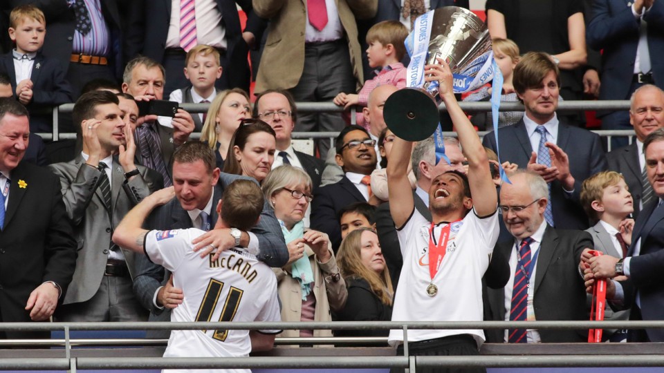 Posh win the Jonhstone's Paint Trophy Final in 2014