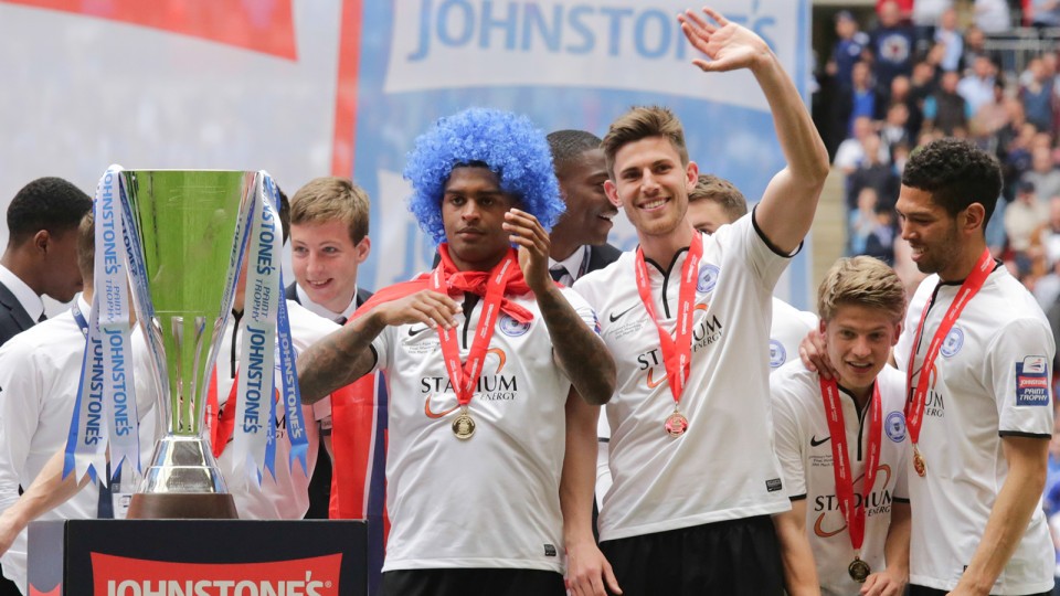 Posh win the Jonhstone's Paint Trophy Final in 2014