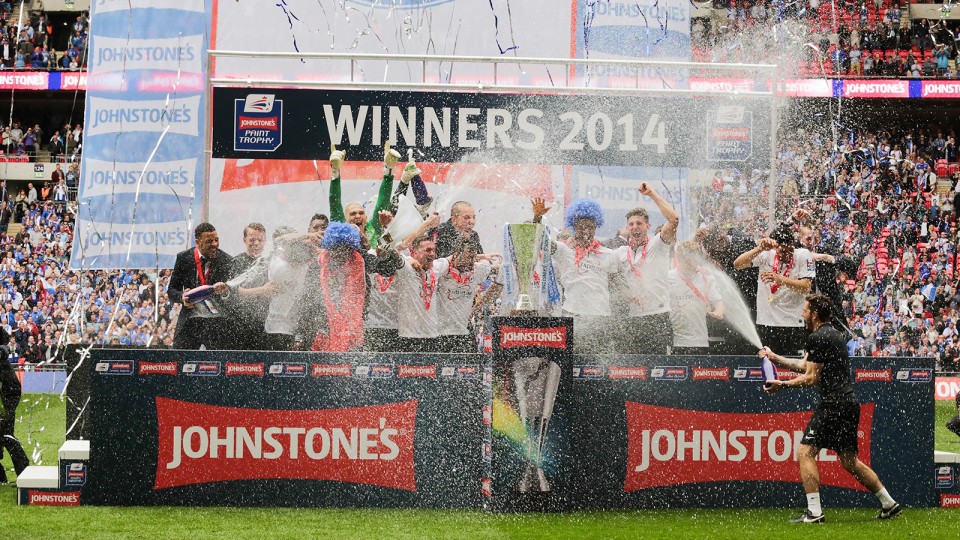 Posh win the Jonhstone's Paint Trophy Final in 2014
