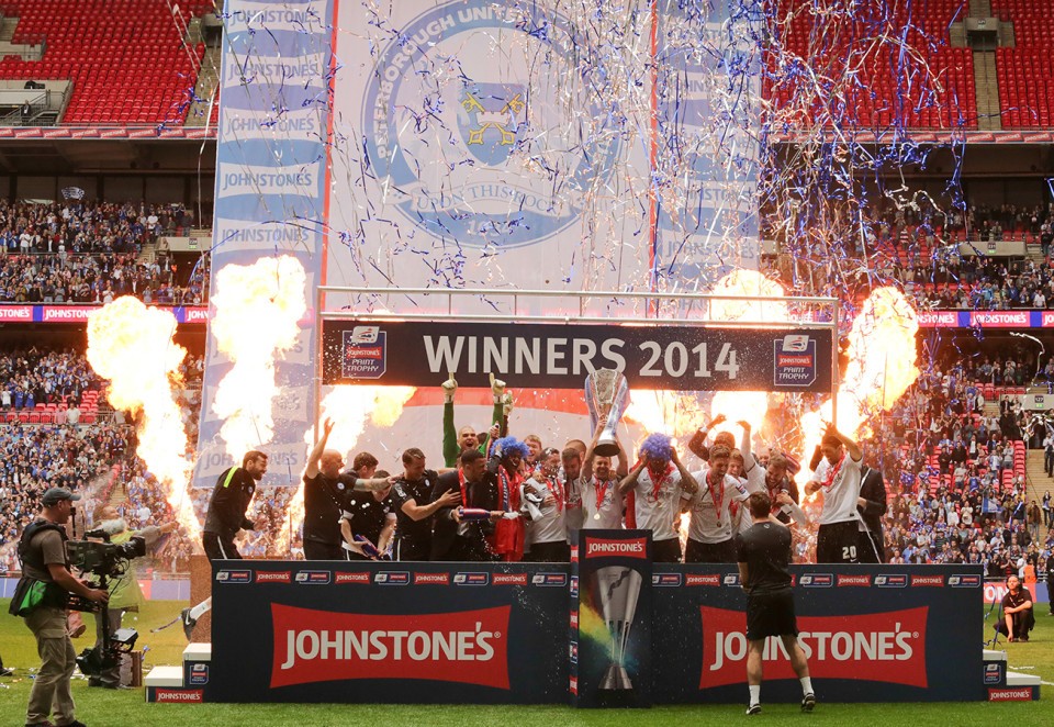 Posh win the Jonhstone's Paint Trophy Final in 2014