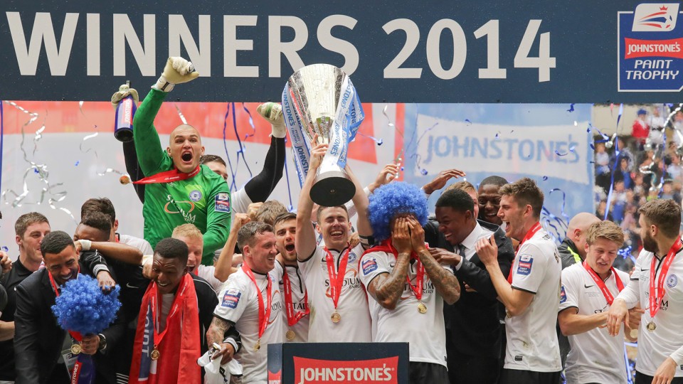 Posh win the Jonhstone's Paint Trophy Final in 2014