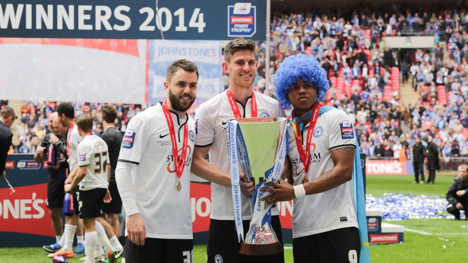 Posh win the Jonhstone's Paint Trophy Final in 2014