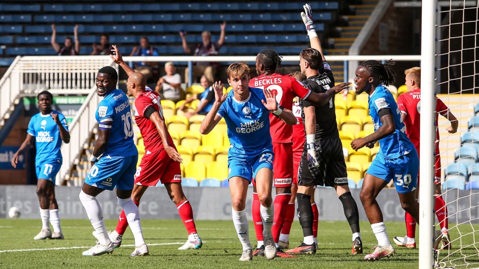 Hector Kyprianou after scoring against Leyton Orient