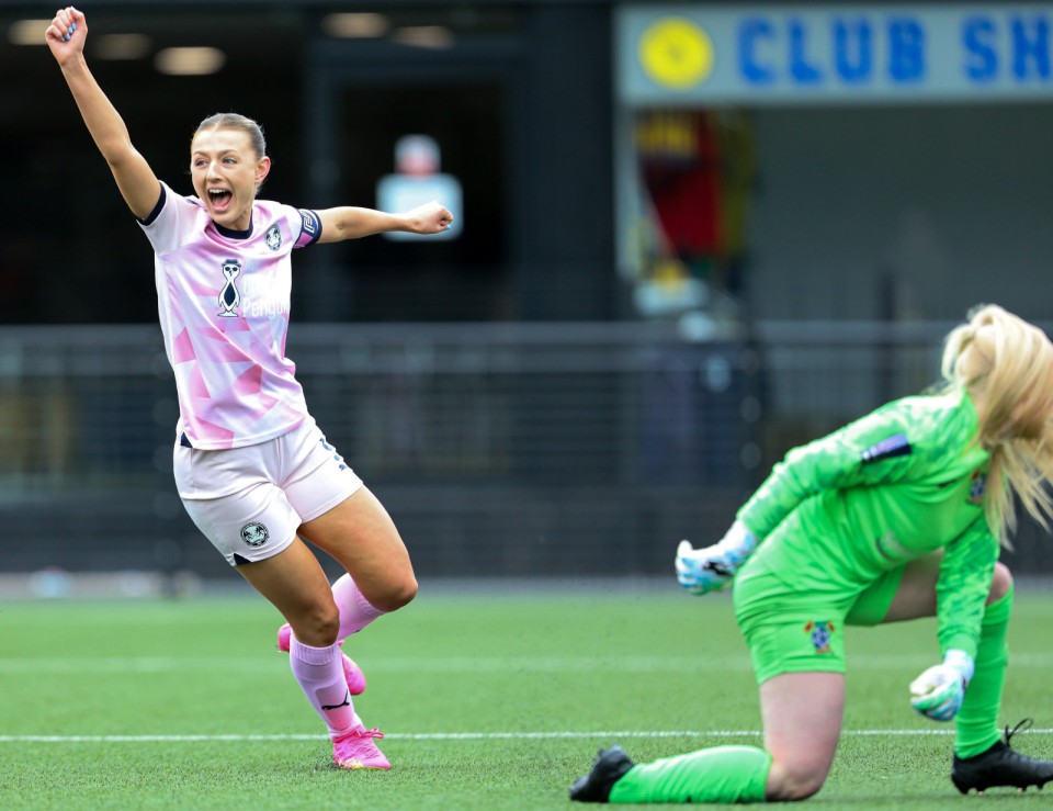 Keir Perkins celebrates scoring