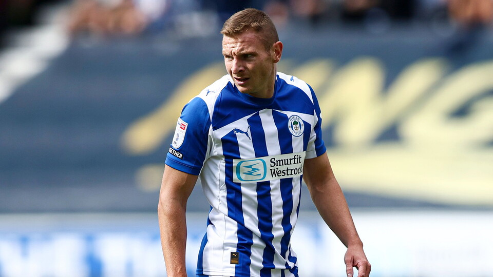 Paul Mullin in action for Wigan Athletic