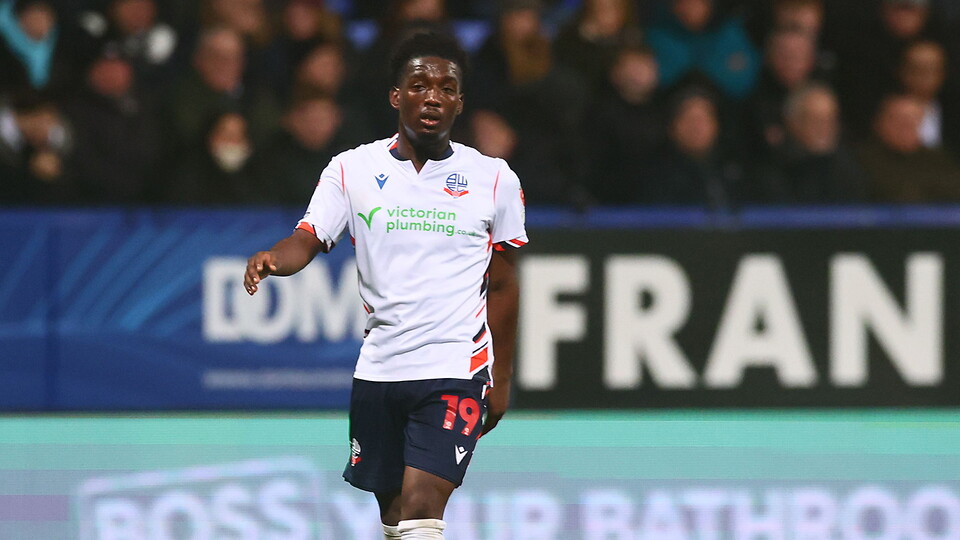 Amario Cozier-Duberry in action for Bolton Wanderers