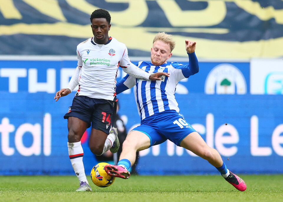 Joe Taylor in action for Wigan Athletic