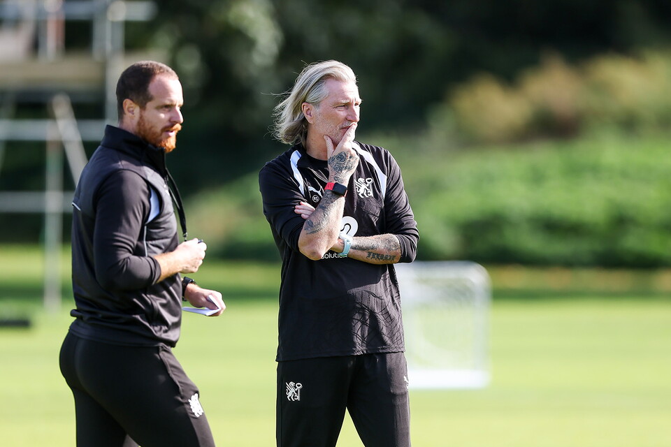 Robbie Savage Takes First Training Session