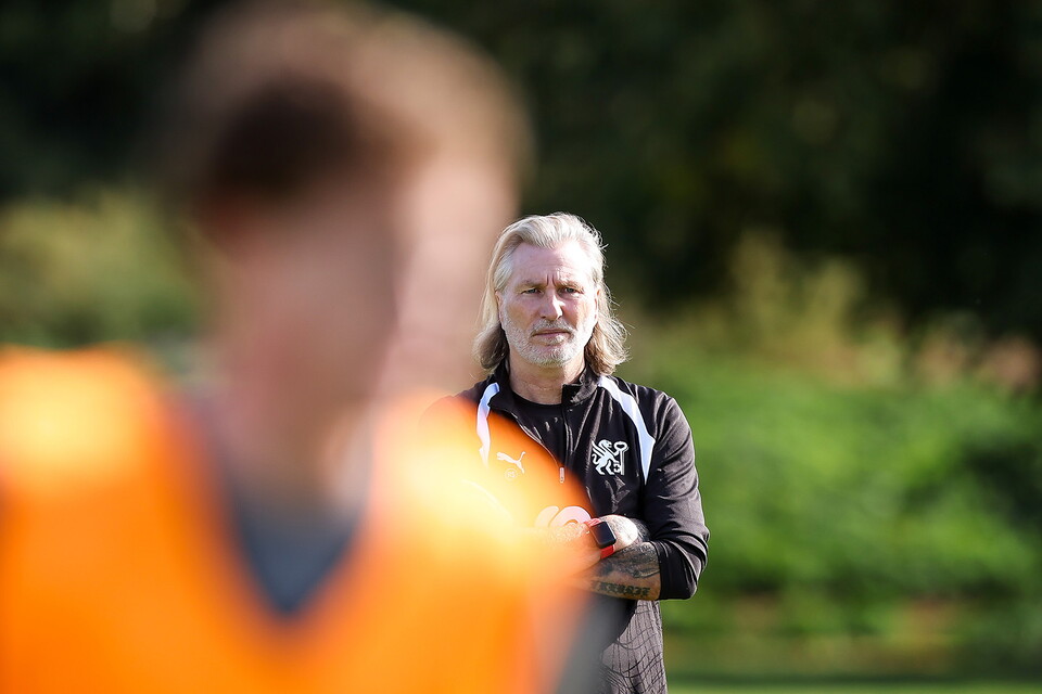 Robbie Savage Takes First Training Session