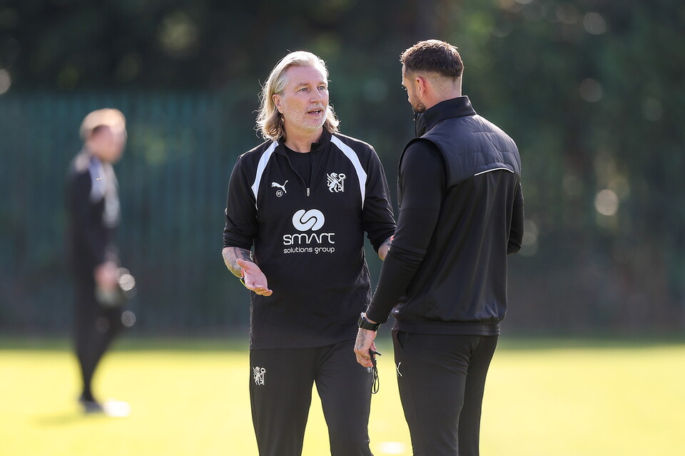 Robbie Savage Takes First Training Session