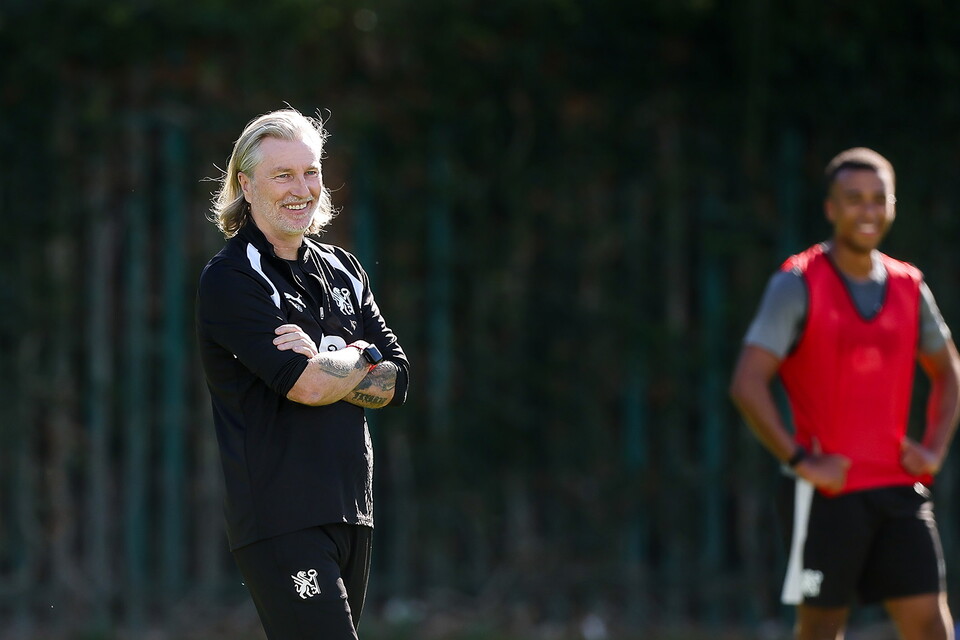 Robbie Savage Takes First Training Session