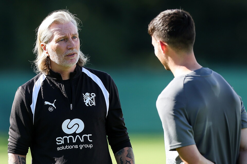 Robbie Savage Takes First Training Session