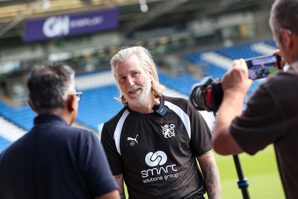 Robbie Savage's First Day As Posh Manager