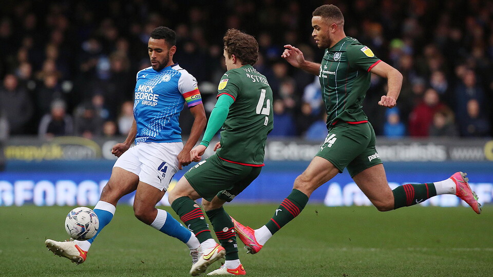 Nathan Thompson in action against Barnsley