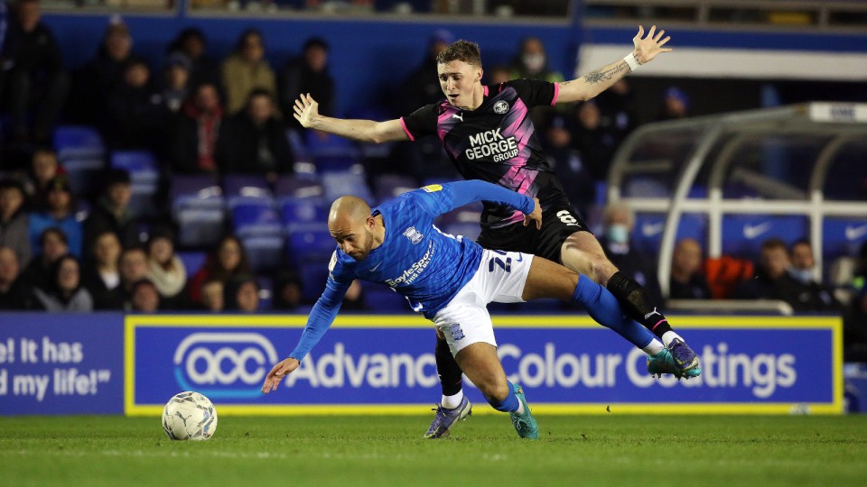 Jack Taylor in action against Birmingham City